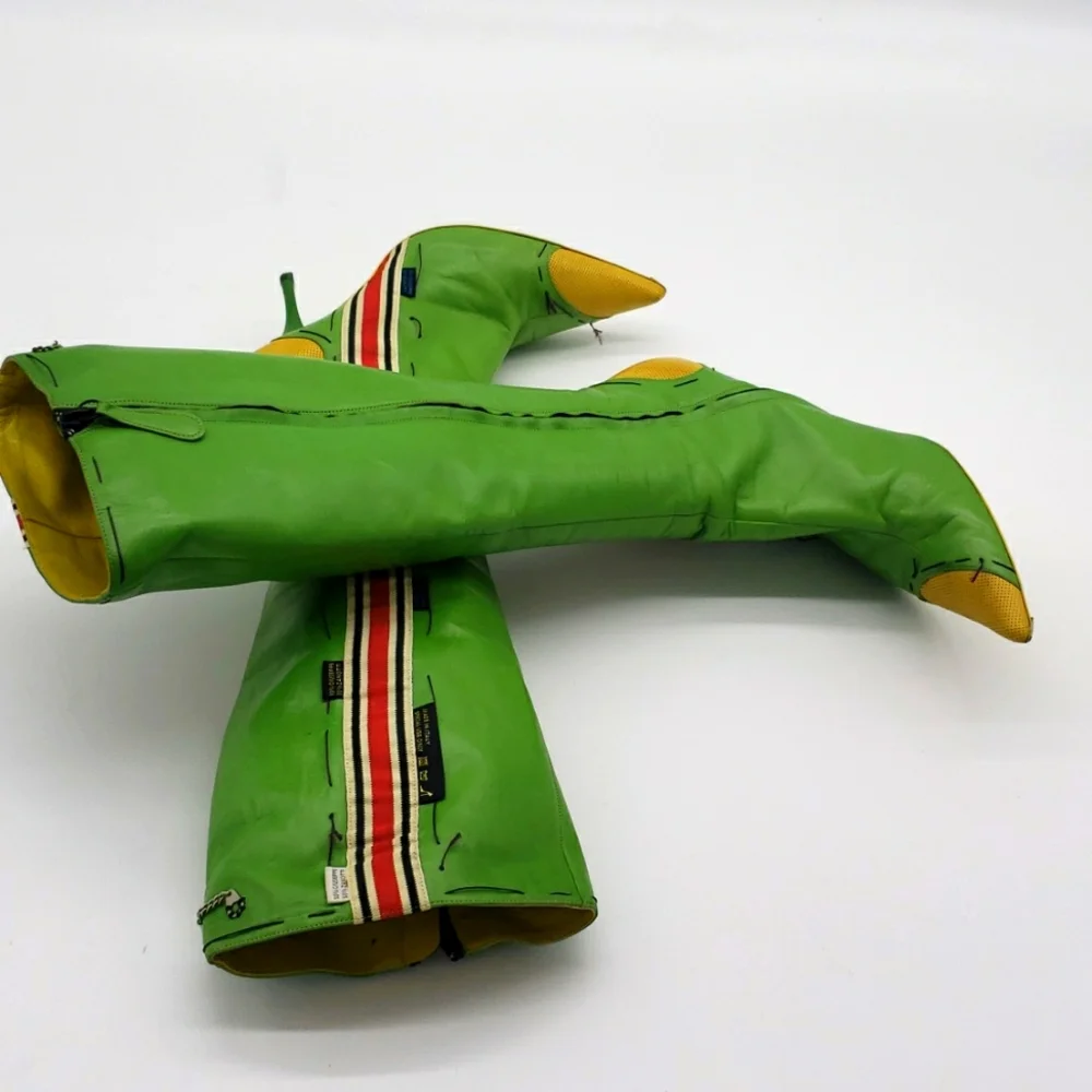 GIUSEPPE ZANOTTI SIZE 40 COLOR GREEN AND YELLOW 100% AUTHENTIC & ITS USED ITEM - Picture 11 of 11